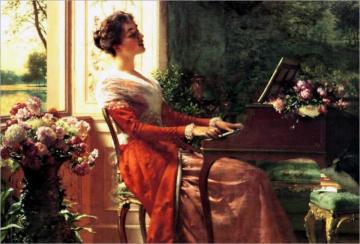 At The Piano Artwork by Ladislas von Czachorski