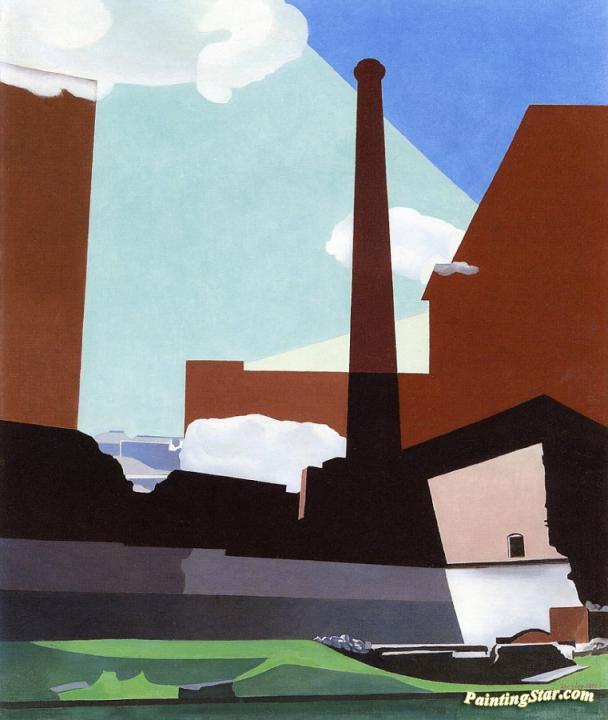 Improvisation On A Mill Town Artwork by Charles Sheeler