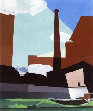 Improvisation On A Mill Town Artwork by Charles Sheeler