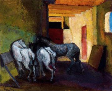 Horses In The Bullring Artwork by Daniel Vazquez Diaz