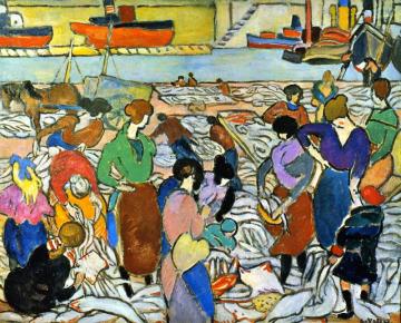 The Fish Market In Boulogne Artwork by Louis Valtat