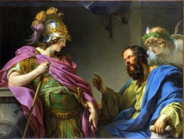 Alcibiade Being Taught By Socrate Artwork by Francois-Andre Vincent