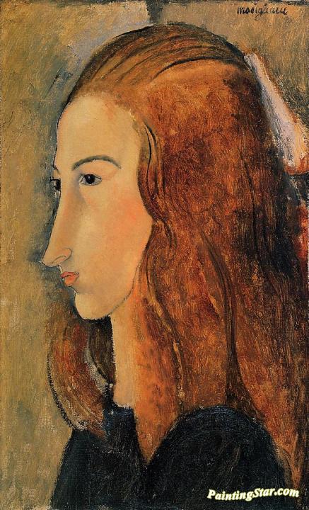 Portrait of Jeanne Hebutern Artwork by Amedeo Modigliani