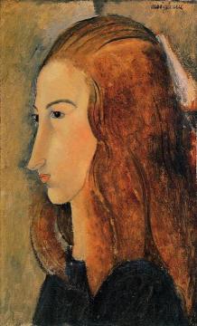 Portrait of Jeanne Hebutern Artwork by Amedeo Modigliani