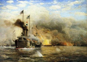 Battleships At War Artwork by James Gale Tyler