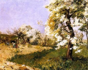 Pear Blossoms Artwork by Frederick Childe Hassam