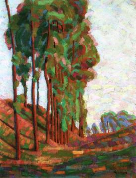 Poplars Along A Trail Artwork by Auguste Herbin