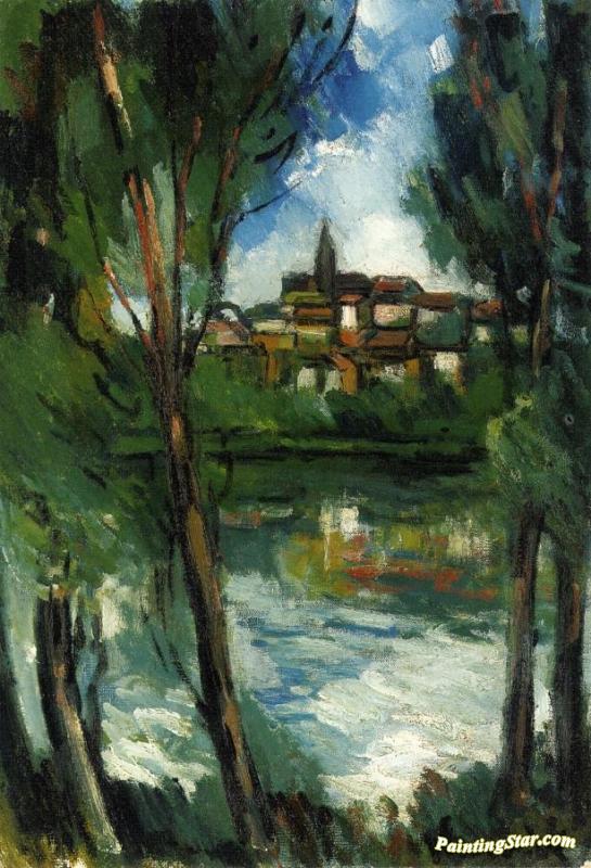 Landscape From Beyond The River Artwork by Maurice De Vlaminck
