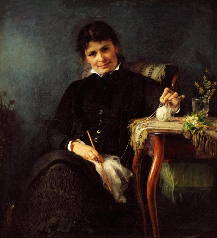 Madam Anna Seekamp, The Artist's Sister, 1882 Artwork by Bertha Wegmann
