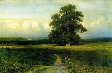 In The Middle Of Flat Valley Artwork by Ivan Ivanovich Shishkin