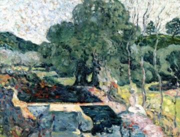 Woman At A Fountain Artwork by Louis Valtat