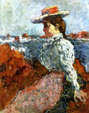 Woman Seated On The Rocks Artwork by Louis Valtat