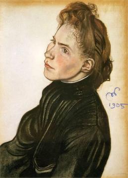 Portrait Of Helena Propper-bornet Artwork by Stanislaw Wyspianski