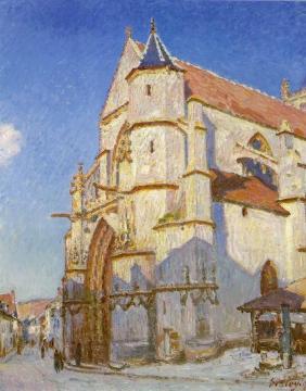 The Church at Moret Artwork by Alfred Sisley