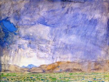 Thunderstorm on the Oregon Trail Artwork by Frederick Childe Hassam