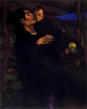 Old Gypsy With A Boy Artwork by Hermen Anglada Camarasa