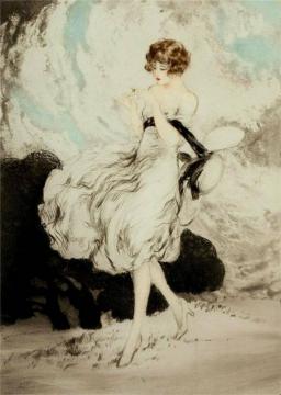He Loves Me He Loves Me Not Artwork by Louis Icart