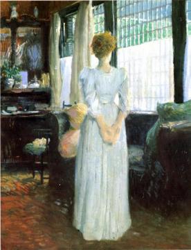 In The Livingroom Artwork by Julian Alden Weir