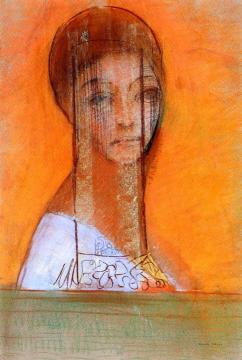 Veiled Woman Artwork by Odilon Redon