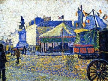 Place Clichy Artwork by Paul Signac