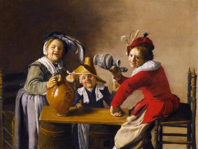 Interior With Children Drinking And Mischief-making Artwork by Jan Miense Molenaer