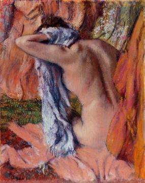 After The Bath Artwork by Edgar Degas