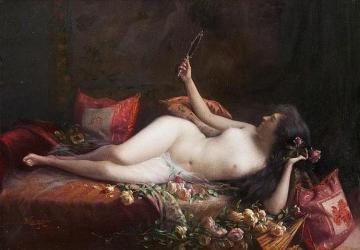 Nude On The Sofa Artwork by Delphin Enjolras