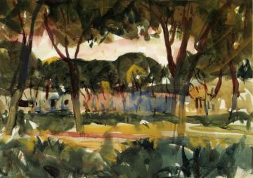 Public Square, Zaragozza Artwork by Charles W. Hawthorne