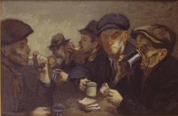 Men At The Mission Artwork by Raphael Soyer