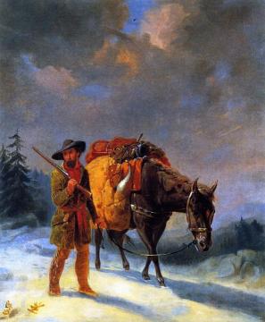 Trapper Crossing the Mountains Artwork by William Tylee Ranney