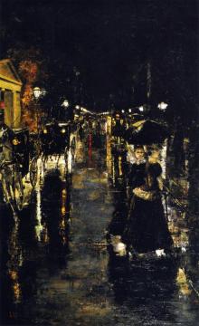 Leipzig Street Artwork by Lesser Ury