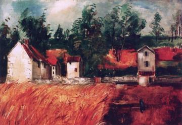 Farm Landscape Artwork by Maurice De Vlaminck