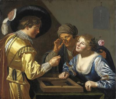 Giocatori Di Backgammon Artwork by Jan van Bijlert