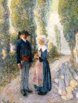 In Brittany, The Evening Hour, Pont Aven Artwork by Frederick Childe Hassam