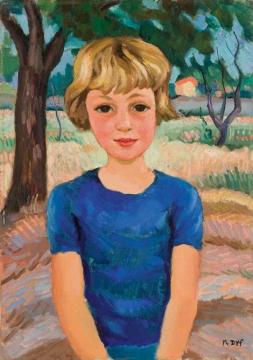 Portrait Of A Child Artwork by Marcel Dyf