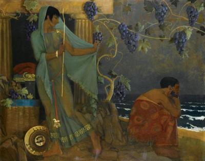 Calypso And Odysseus Artwork by Sir William Russell Flint