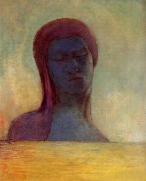 Closed Eyes Artwork by Odilon Redon