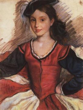 Tata in dance costume Artwork by Zinaida Serebriakova