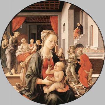 Virgin with the Child and Scenes from the Life of St Anne Artwork by Fra Filippo Lippi