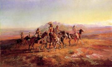 Sun River War Party Artwork by Charles Marion Russell