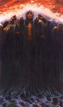 The Wave Artwork by Carlos Schwabe