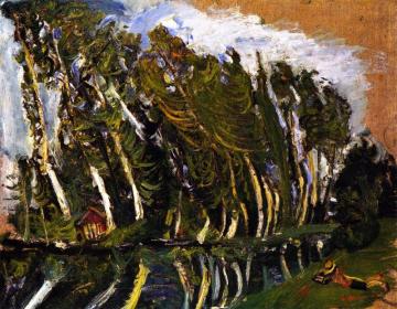 Landscape With Reclining Figure, Champigny Artwork by Chaim Soutine