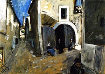 People in front of the Grand Portal Artwork by Auguste Chabaud