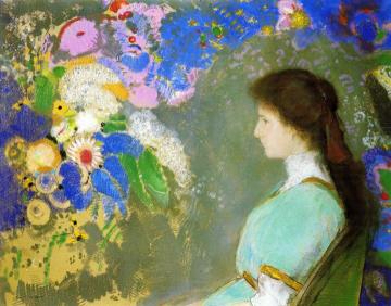 Portrait Of Violette Heyman Artwork by Odilon Redon