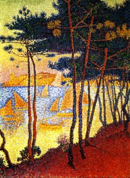 Sails and Pines Artwork by Paul Signac