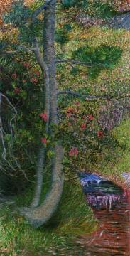 Swiss Stone Pine Artwork by Giovanni Segantini