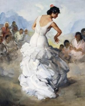 Bailaora de espaldas Artwork by Francisco Rodriguez Sanchez Clement