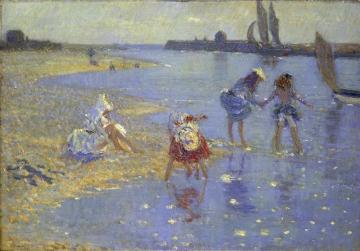Walberswick. Children Paddling Artwork by Philip Wilson Steer