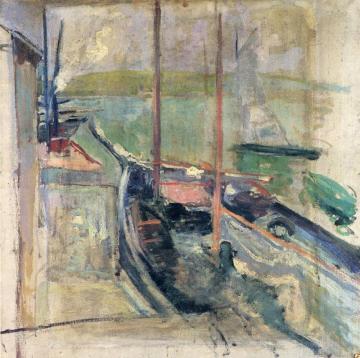Harbor Scene Artwork by John Twachtman