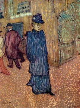 Jane Avril Leaving The Moulin Rouge Artwork by Henri de Toulouse-Lautrec